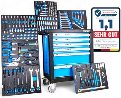 3066 Workshop Trolley with 6/6 Drawers Filled with Tool Carbon Insert